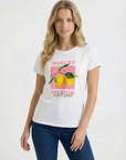 T-shirt in cotone con scritta limoni