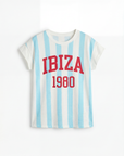 T-shirt in cotone con stampa IBIZA