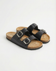 Ciabatta doppia fascia con fibbie regolabili
