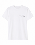 T-shirt in cotone con ricamo "sabato: esco dal gruppo"