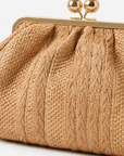 Maxi Clutch in rafia con chiusura gioiello – elegante e raffinata
