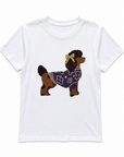 T-Shirt Donna in Cotone con Stampa Barboncino