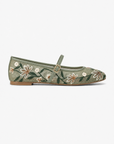 Ballerine Mary Jane in pizzo ricamato con cinturino