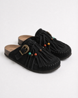 Sabot Marrone con Frange e Fibbia Western