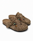 Sabot Marrone con Frange e Fibbia Western