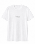 T-shirt bianca con scritta “Non so voi”
