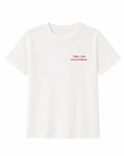 T-shirt bianca con scritta “Tollero tutto”
