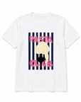 T-shirt bianca con stampa “Pasta Club”