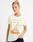 T-shirt bianca con stampa “Pasta Lover”