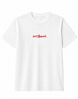 T-shirt bianca con ricamo “Mollami”