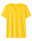 T-shirt Basic Scollo a V in 100% Cotone