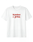 T-shirt “99 problemi 1 gin tonic” 100% cotone