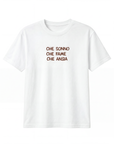 T-shirt “Che sonno che fame che ansia” 100% cotone