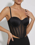 Corsetto con Coppe Strutturate e Stecche