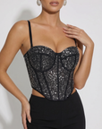 Corsetto Brillante con Coppe Strutturate
