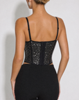 Corsetto Brillante con Coppe Strutturate