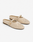 Ballerina Mary Jane Marrone Intrecciata