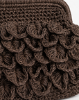 Borsa Pochette Intrecciata con Dettaglio Floreale 3D