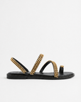 Sandali Flat con Catene Dorate