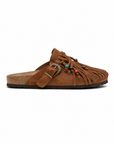 Sabot Marrone con Frange e Fibbia Western