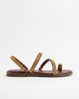 Sandali Flat con Catene Dorate