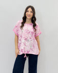 Maglia in cotone ampia con stampa