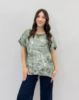 Maglia in cotone ampia con stampa