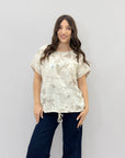 Maglia in cotone ampia con stampa