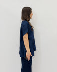 Maglia in denim con bottoni