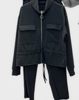 Completo donna con giacca zip e pantaloni