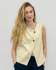 Gilet Donna Smanicato con Bottoni