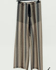 Pantalone fluido fantasia con coulisse in vita