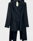 Completo donna con blazer lungo e pantaloni