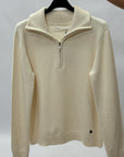Maglia donna con collo alto e mezza zip