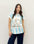T-shirt in cotone con stampa snoopy