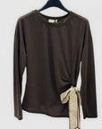 Maglia donna con foulard laterale