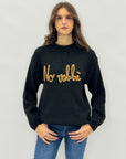 Maglione morbido misto lana e alpaca "No vabbè"