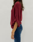 Maglia in misto alpaca con maniche a pipistrello
