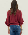 Maglia in misto alpaca con maniche a pipistrello