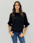 Maglia in misto alpaca con maniche a pipistrello