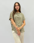 T-shirt con righe taglia comoda