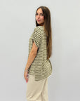 T-shirt con righe taglia comoda