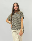 T-shirt con righe taglia comoda