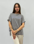 T-shirt con righe taglia comoda