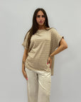 T-shirt con righe taglia comoda