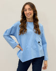 Maglia in Punto Milano con Tasca Applicata