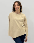 Maglia in Punto Milano con Tasca Applicata