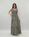 Abito lungo leopardato