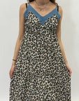 Abito lungo leopardato