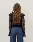 Camicia in pizzo con volant